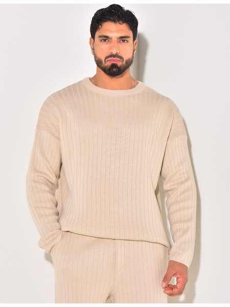 Ensemble pantalon et pull à col rond