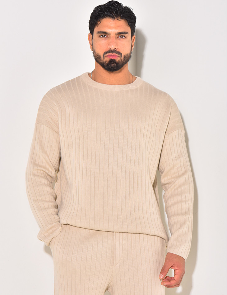 Ensemble pantalon et pull à col rond