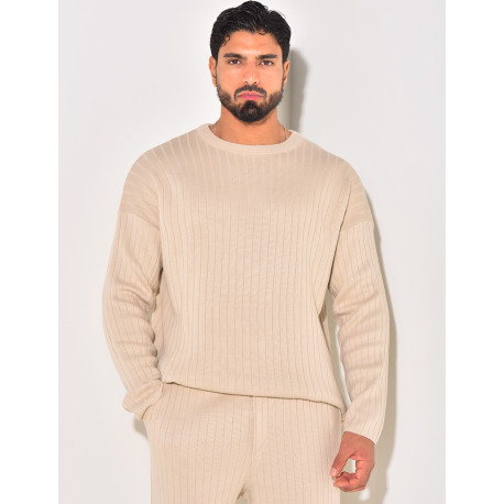 Ensemble pantalon et pull à col rond