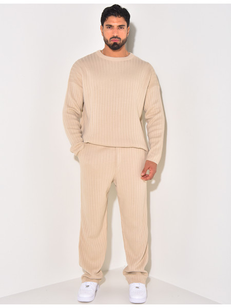 Ensemble pantalon et pull à col rond