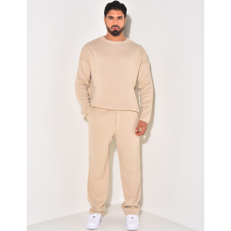 Ensemble pantalon et pull à col rond