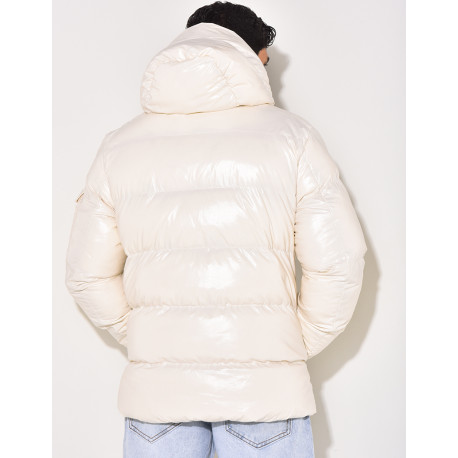 Doudoune courte matelassée effet vinyle