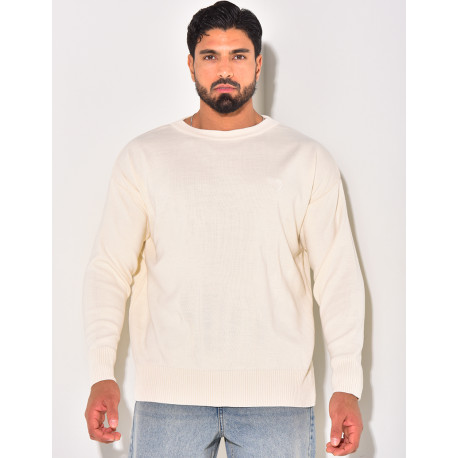 Pull fin à motifs coeur