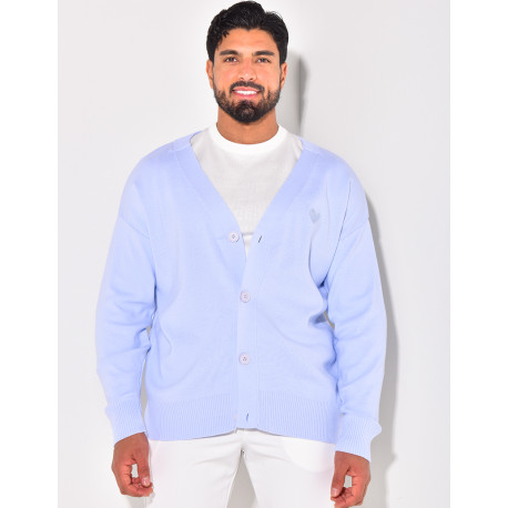 Gilet homme à motifs coeur