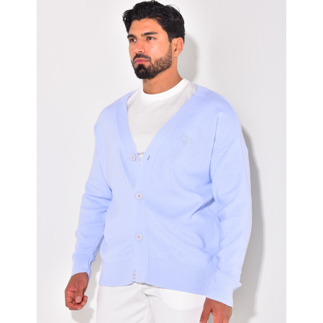 Gilet homme à motifs coeur