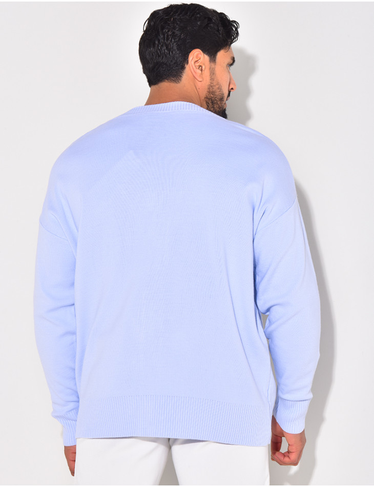 Gilet homme à motifs coeur