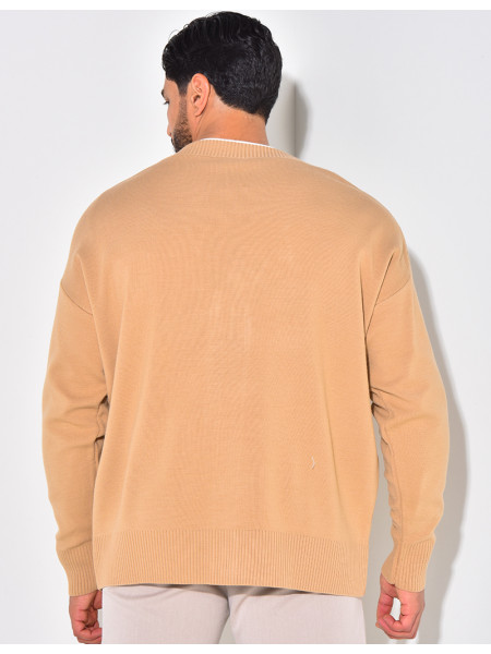 Gilet homme à motifs coeur