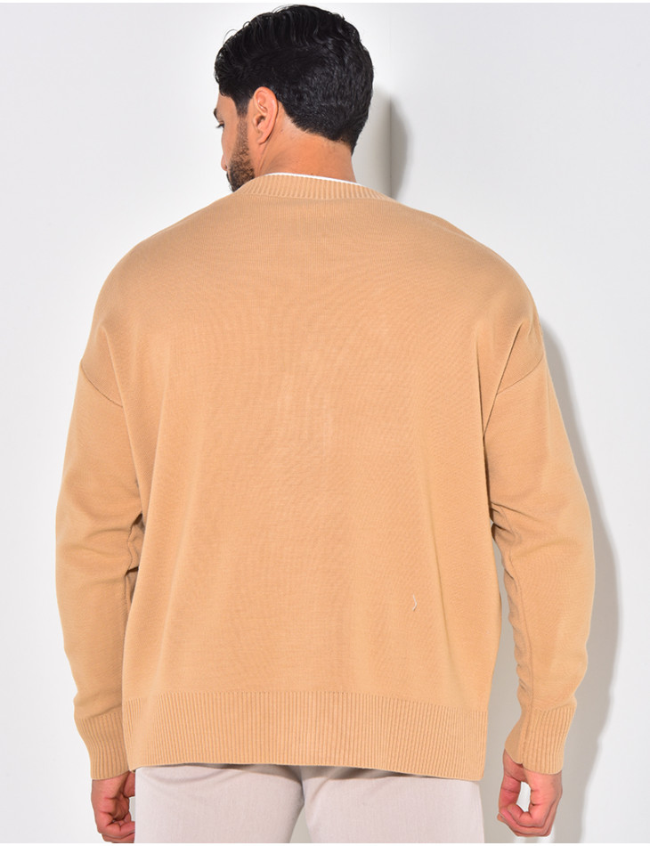 Gilet homme à motifs coeur