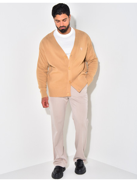 Gilet homme à motifs coeur