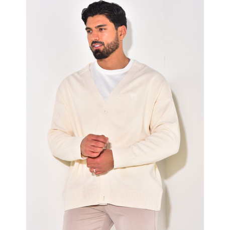 Gilet homme à motifs coeur