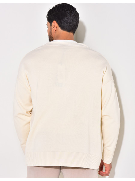 Gilet homme à motifs coeur