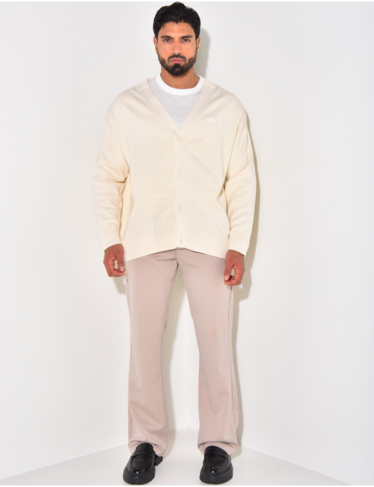 Gilet homme à motifs coeur