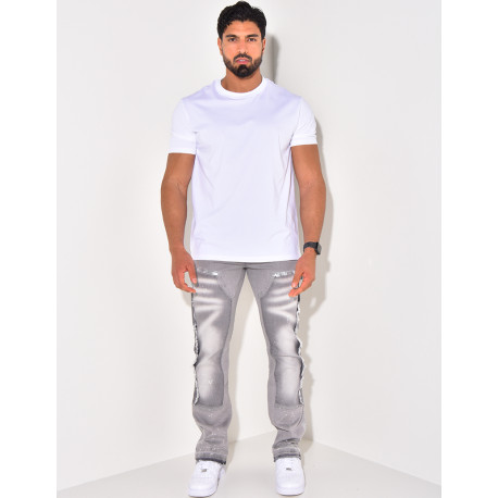 Jeans à tâches de peinture