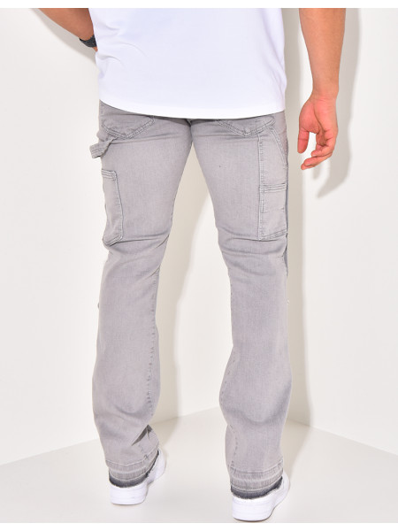 Jeans à tâches de peinture