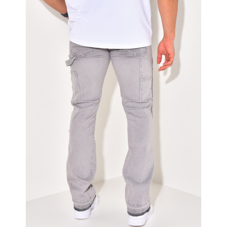 Jeans à tâches de peinture