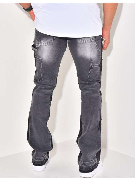 Jeans à tâches de peinture