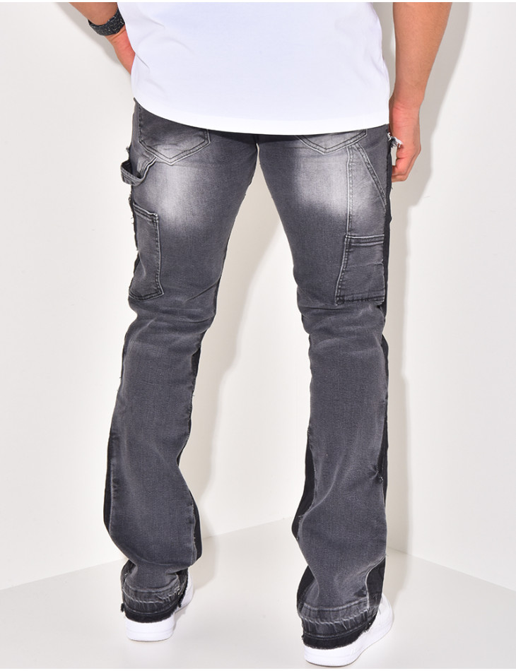 Jeans à tâches de peinture