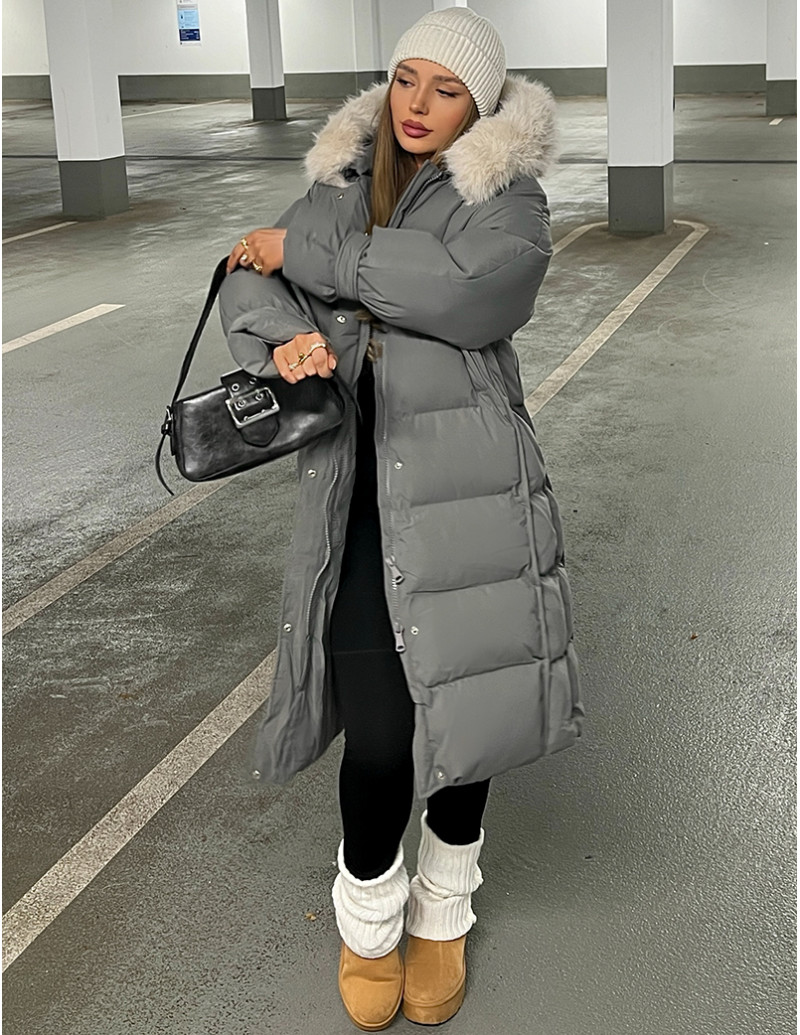 Doudoune longue à capuche...