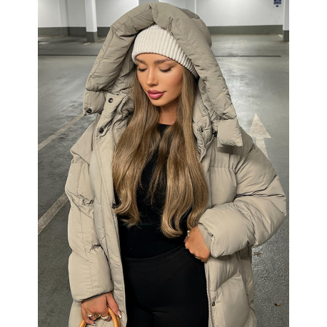 Long down jacket with hood