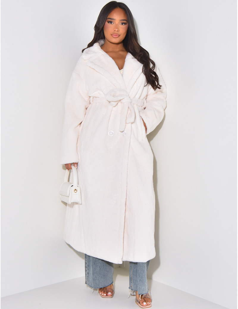 Manteau long en fausse...