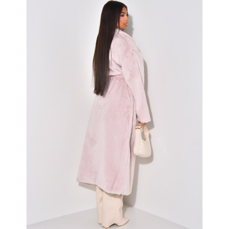 Long faux fur coat