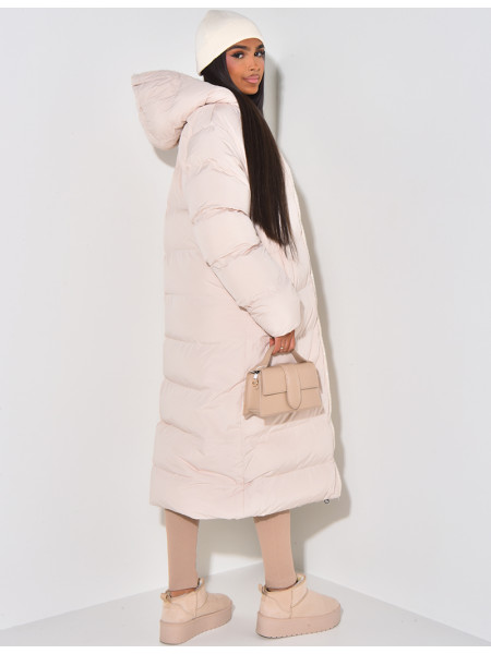 Doudoune reversible longue matelassée