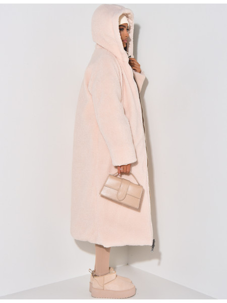 Doudoune reversible longue matelassée