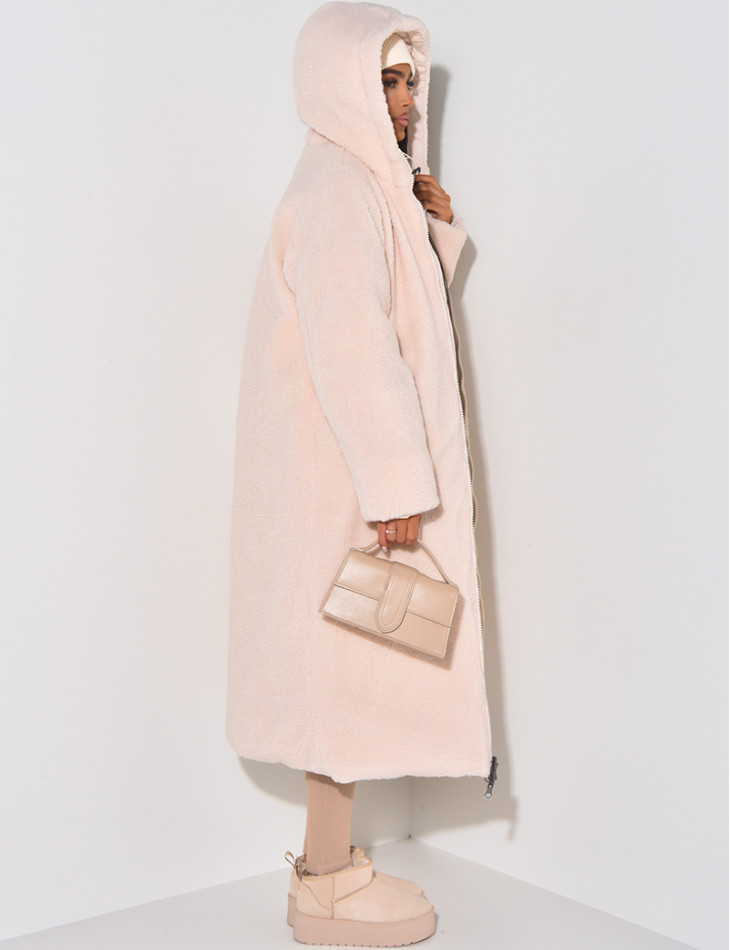 Doudoune reversible longue matelassée