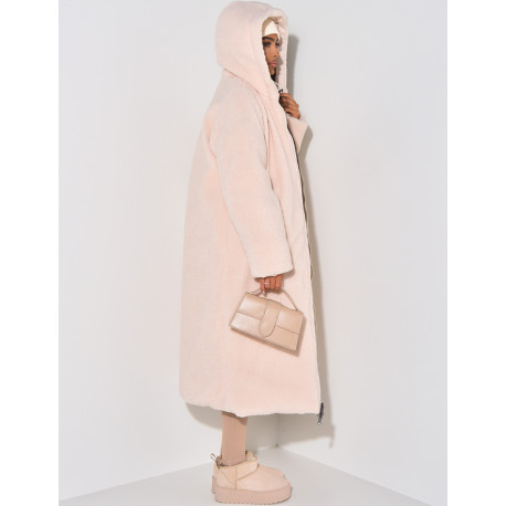 Doudoune reversible longue matelassée