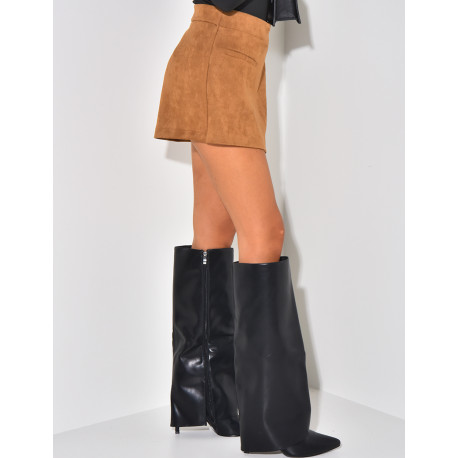 Kurzer Rock in Wildleder-Optik