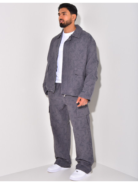 Ensemble pantalon et veste à motifs