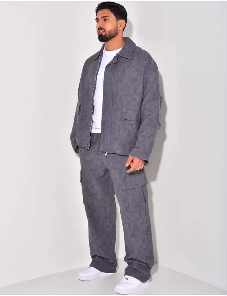Ensemble pantalon et veste à motifs