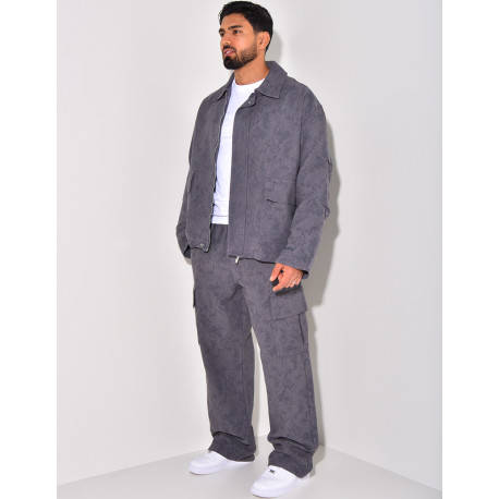 Ensemble pantalon et veste à motifs