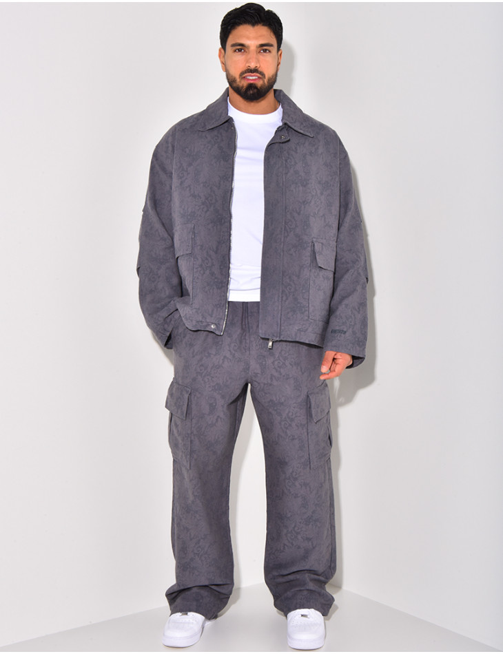 Ensemble pantalon et veste à motifs