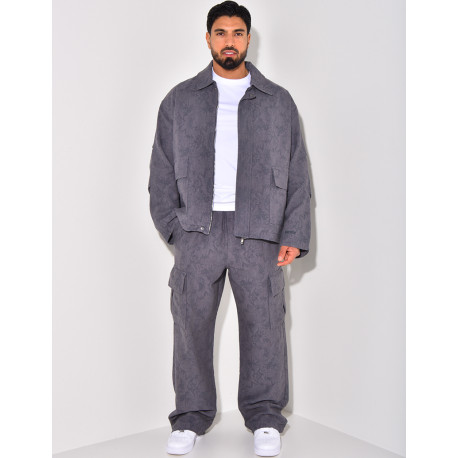 Ensemble pantalon et veste à motifs