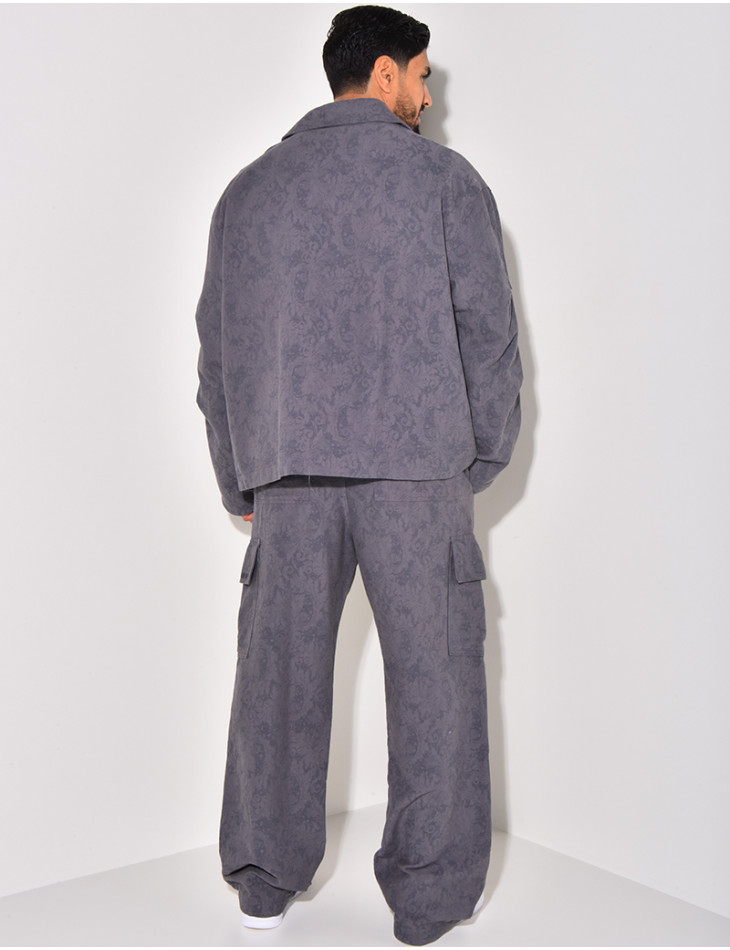 Ensemble pantalon et veste à motifs