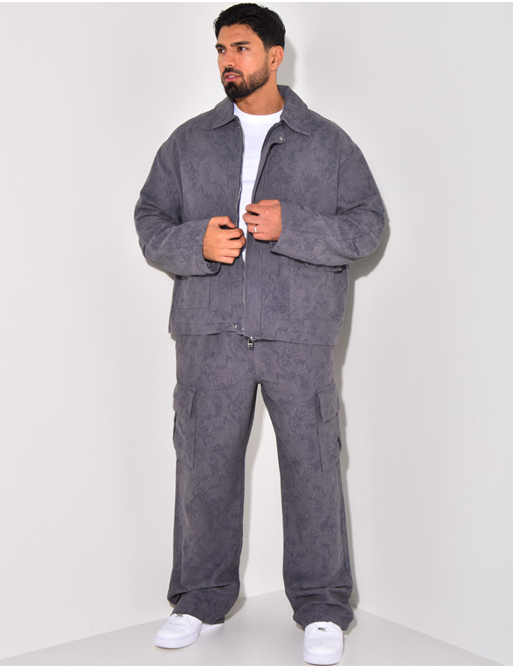 Ensemble pantalon et veste à motifs