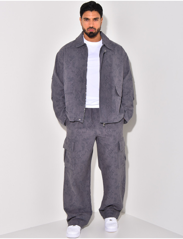 Ensemble pantalon et veste à motifs