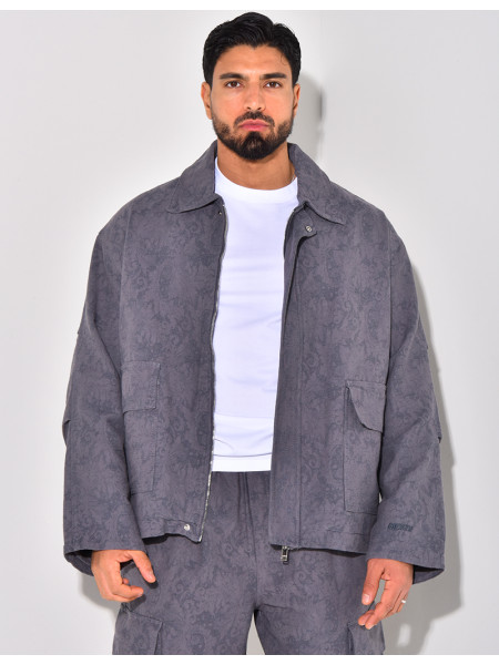 Ensemble pantalon et veste à motifs