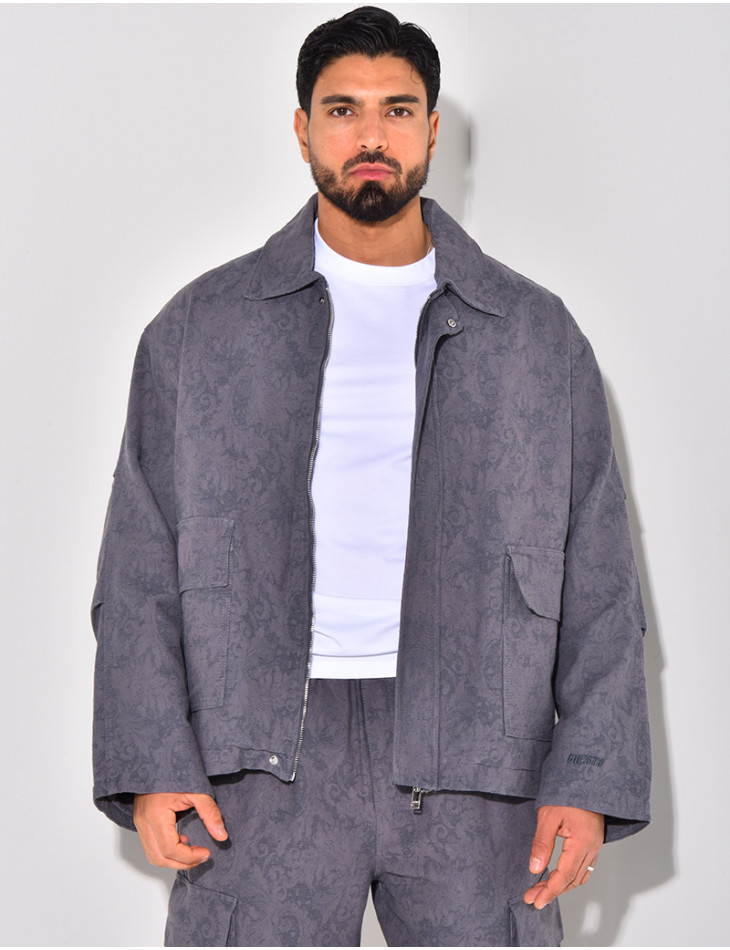 Ensemble pantalon et veste à motifs