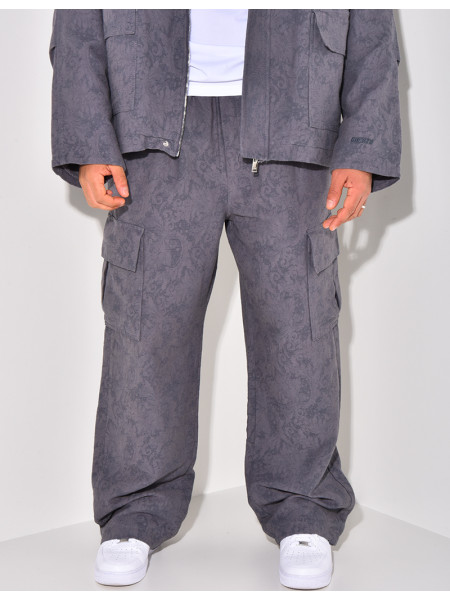 Ensemble pantalon et veste à motifs