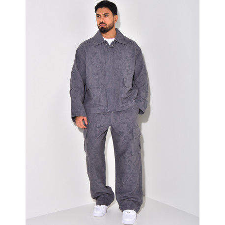 Ensemble pantalon et veste à motifs