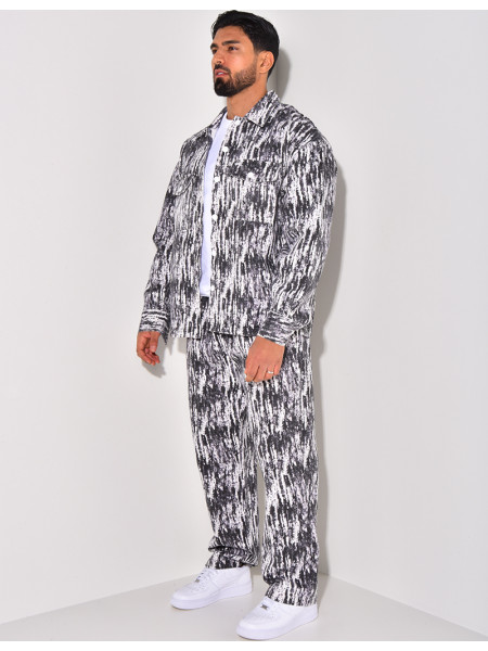 Ensemble pantalon et veste à motifs