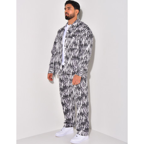 Ensemble pantalon et veste à motifs