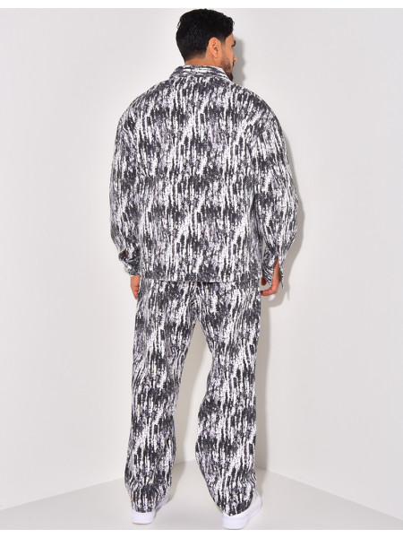 Ensemble pantalon et veste à motifs