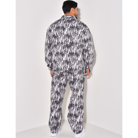 Ensemble pantalon et veste à motifs