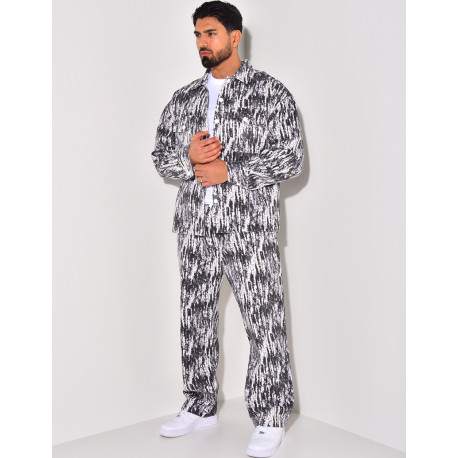 Ensemble pantalon et veste à motifs
