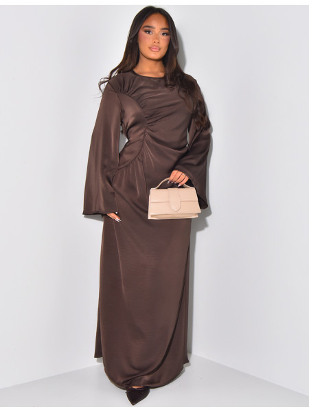 Robe longue asymétrique à nouer