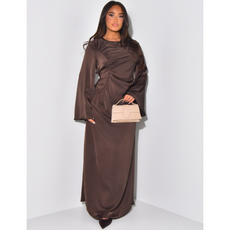 Robe longue asymétrique à nouer