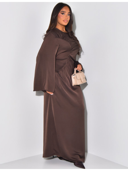 Robe longue asymétrique à nouer